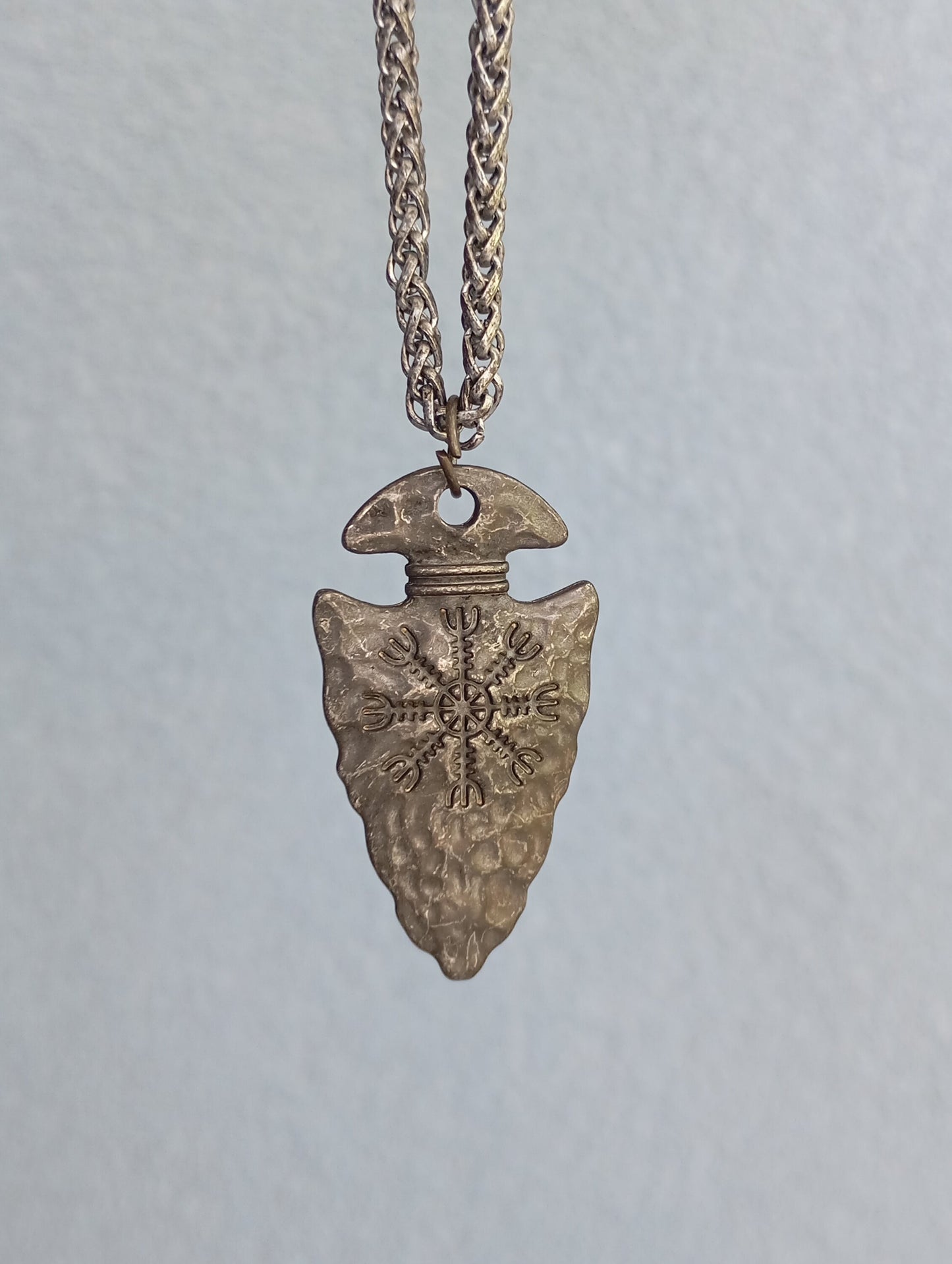 Arrow pendant necklace men Celtic Pagan Symbol rune weapon spear head Pendant, Ancient silver colour, Vintage, Viking, Nordic, retro, amulet