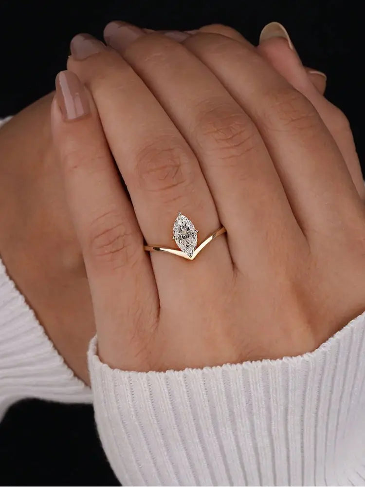 SEÓRA | Axis V Ring, CZ Brass Ring