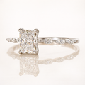 Radiant Cut 1Ct Moissanite Ring in 14K Gold | SEÓRA