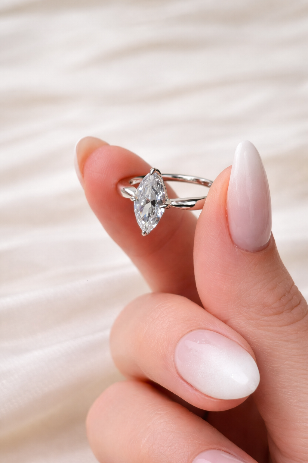 Marquis Cut 2CT Zircon in Sterling Silver Ring | SEÓRA