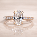 Oval Cut 2CT Moissanite in 18K Gold Ring | SEÓRA