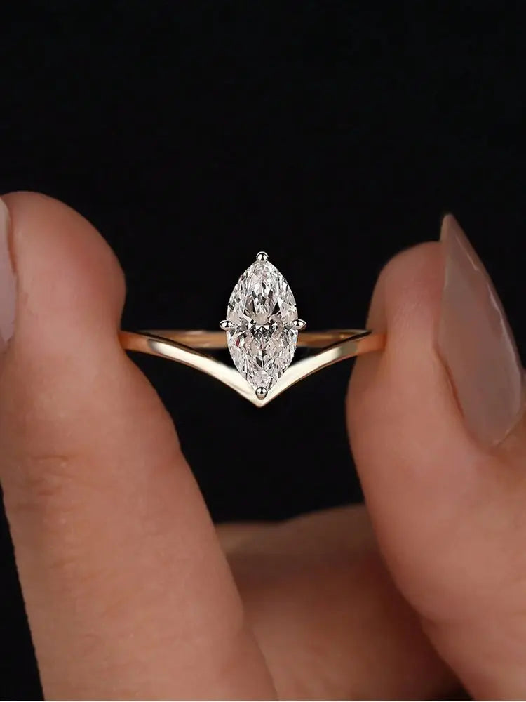 SEÓRA | Axis V Ring, CZ Brass Ring