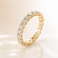 Round Moissanite Eternity Ring in 18K Gold | Wedding Band |  SEORA