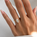 Marquise Moissanite Bridal Ring Set – Build Your Own Stack | Solid 18 K Gold