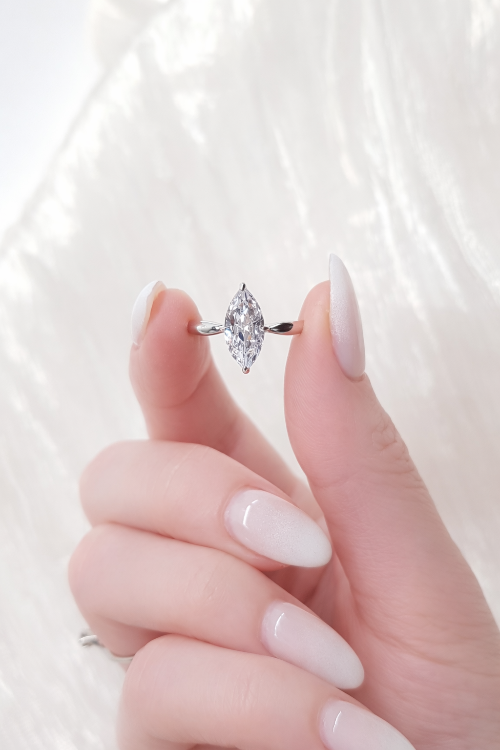 Marquis Cut 2CT Zircon in Sterling Silver Ring | SEÓRA