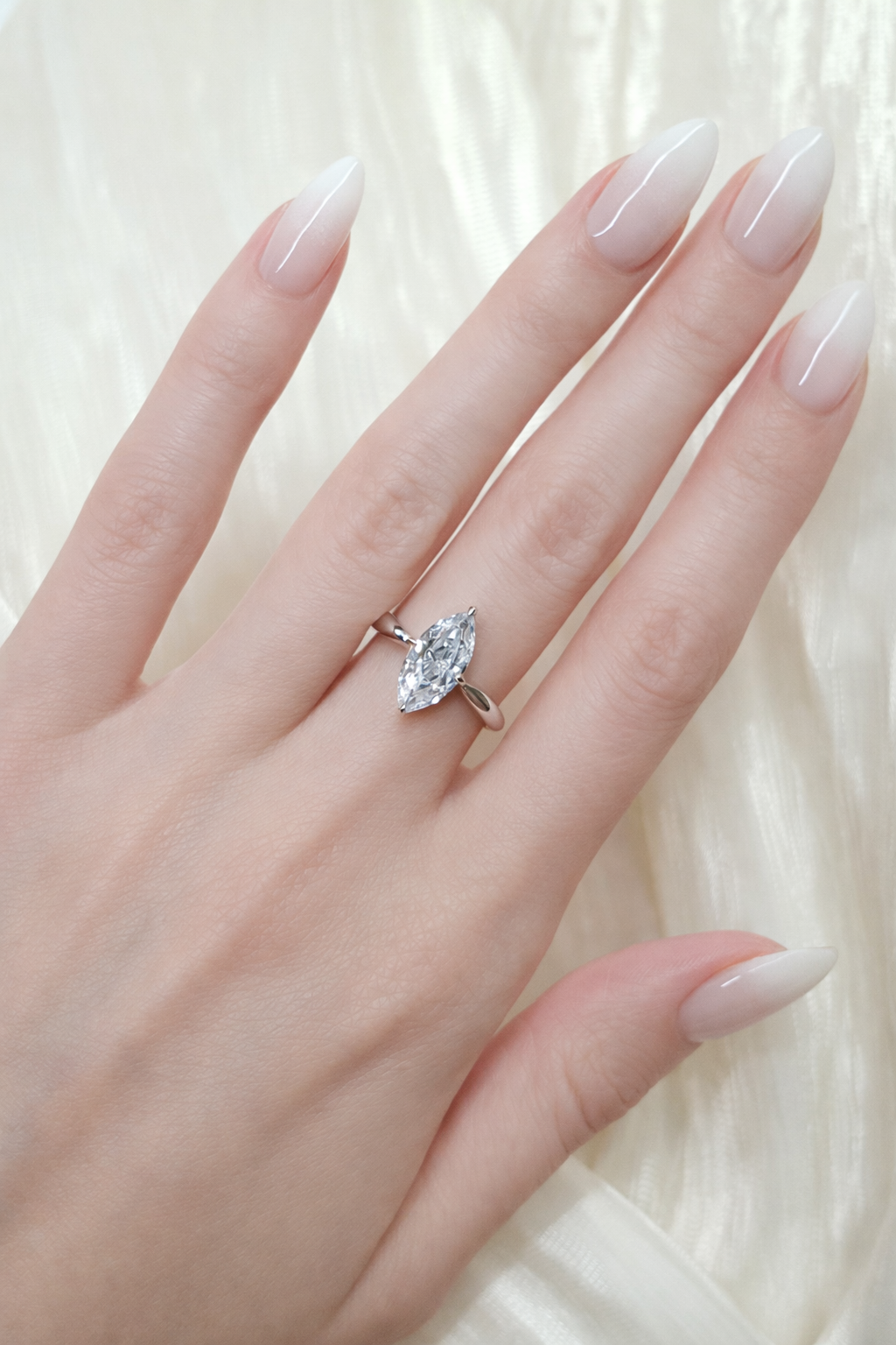 Marquis Cut 2CT Zircon in Sterling Silver Ring | SEÓRA