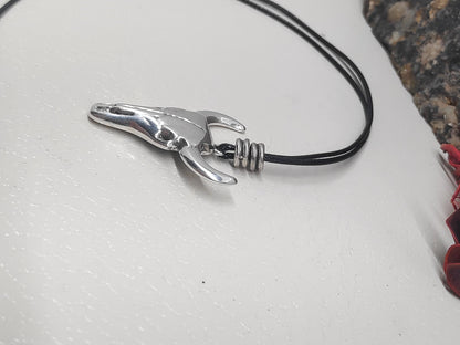 Bull Head Pendant Necklace for Men, Bull Skull Stainless Steel Pendant Men, Adjustable Black Cord Necklace, Western Pendant Necklace