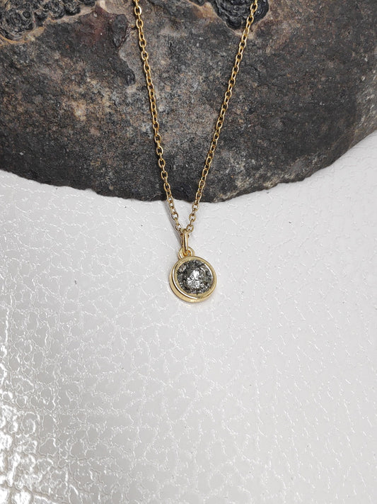 Raw Pyrite Cubes Pendant Necklace, wealth stone, healing, protection, tiny, dainty adjustable chain necklace, gift for woman