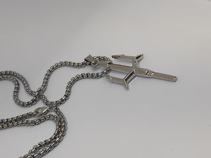 Poseidon Trident Pendant Necklace for men, Ancient Greek mythology, Retro Creative Domineer Neptune Harpoon Necklace, Casual trendy jewelry