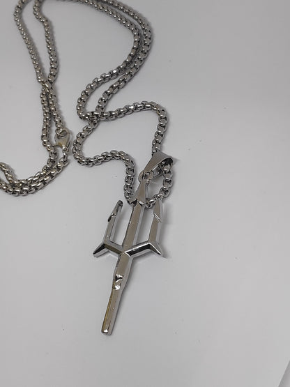 Poseidon Trident Pendant Necklace for men, Ancient Greek mythology, Retro Creative Domineer Neptune Harpoon Necklace, Casual trendy jewelry