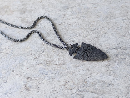 Arrow pendant necklace men Celtic Pagan Symbol rune weapon spear head Pendant, Ancient silver colour, Vintage, Viking, Nordic, retro, amulet