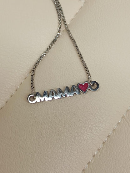Mama heart bracelet, love my mommy, Charm  links chain, distance adjustable everyday bracelet for mom,  gift for women, gift for mother
