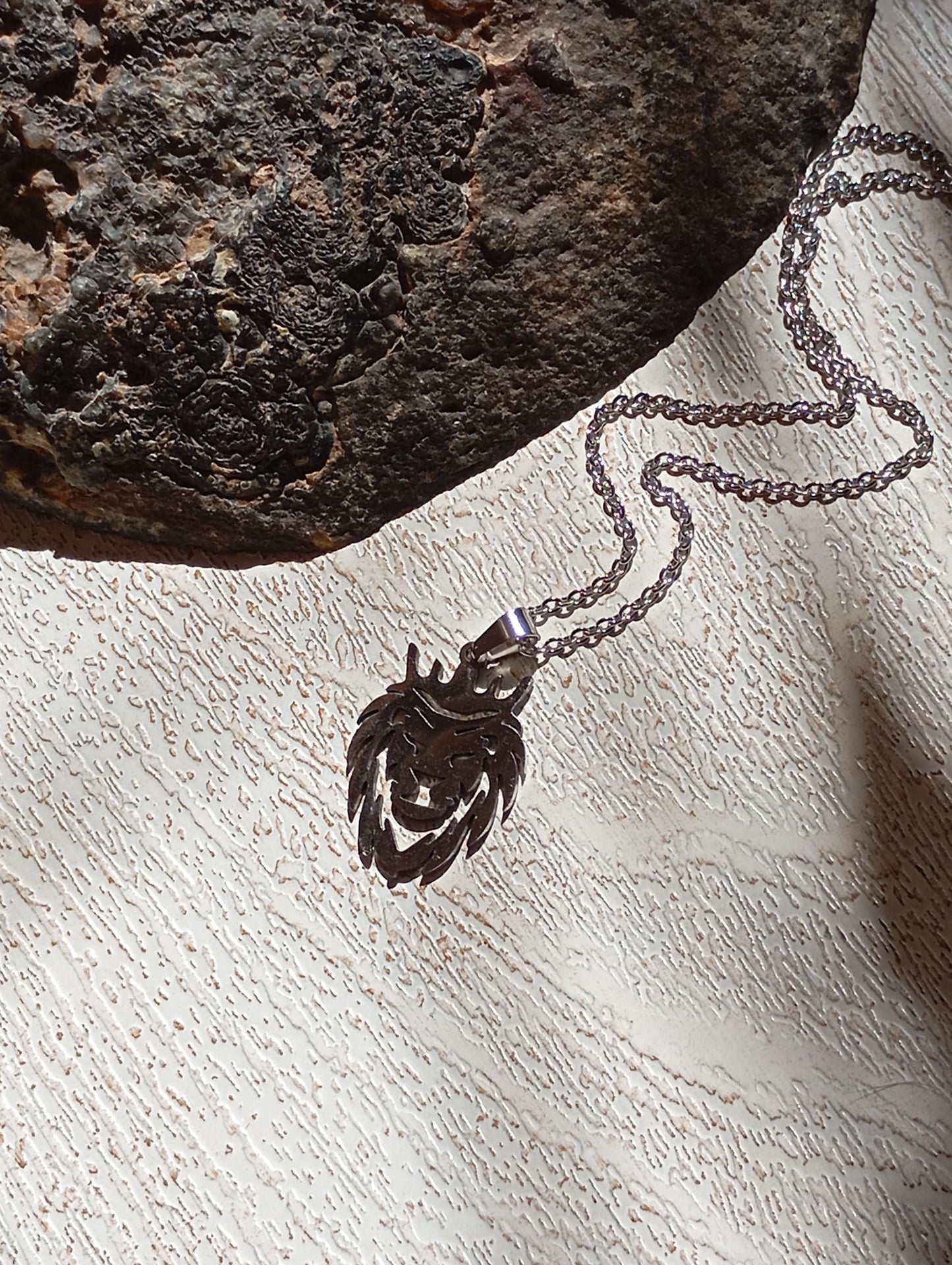 Crown Lion King Pendant Necklace, Animal pendant stainless still, Exquisite Fashion Charm  casual Necklace Gift for Man, lion head pendant