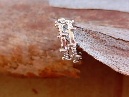 Mens Thorns hoops silver colour for men or women , Punk hippie Piercing Round ring metal simple circle earrings