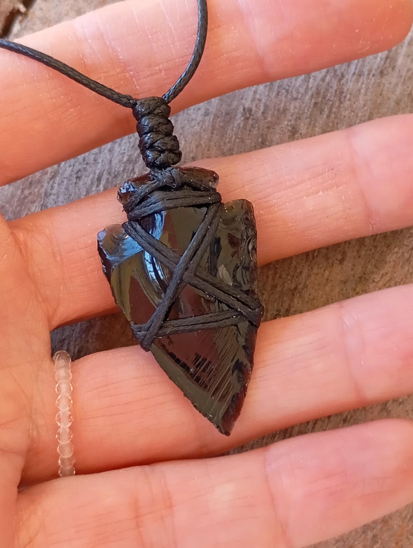 Raw Black Obsidian Arrowhead Pendant Necklace, Handmade  Carved Crystal Arrowhead Necklace, Energy Protection Healing Crystal Pendant
