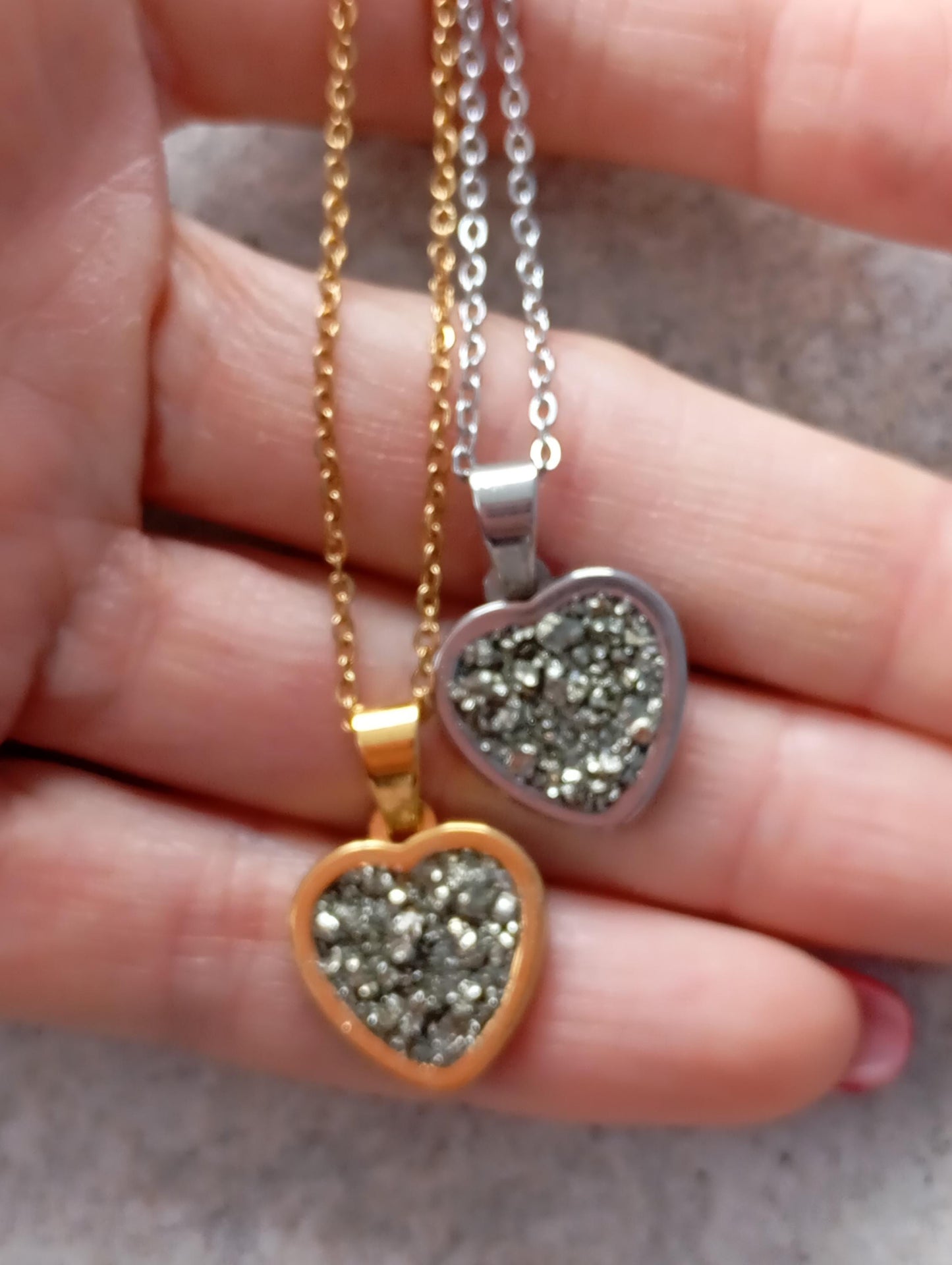 Heart pendant Raw Pyrite pendant Necklace, Wealth stone Necklace, Handmade Protection, bohemian finding, gift for girlfriend, wife