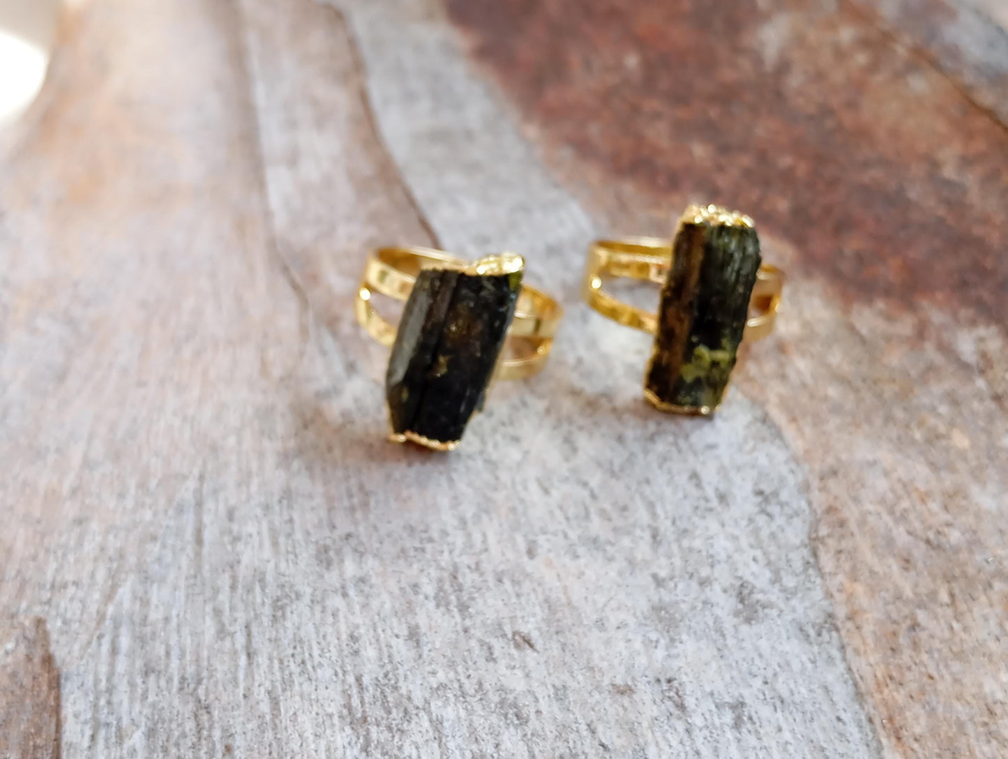 Raw Black Tourmaline adjustable  finger ring, gemstone, Reiki,antique, fashion dainty elegant women , evil eye protection stone, mascot