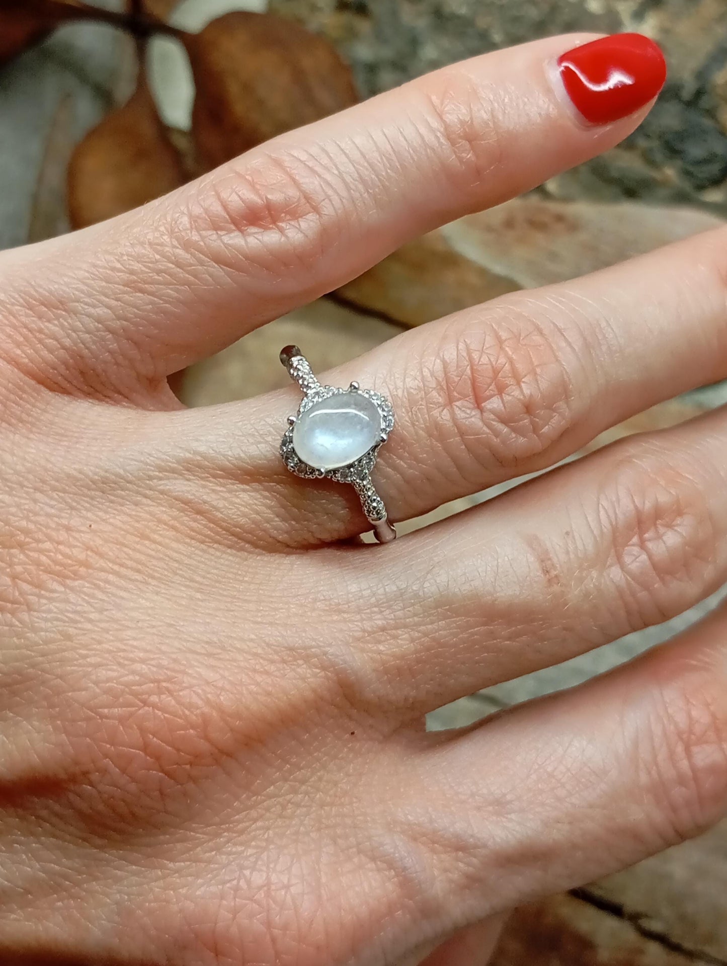 Moonstone finger ring adjustable dainty oval cabochon ring, protection stone, stunning exquisite gorgeous bohemian ring,gift for girlfriend
