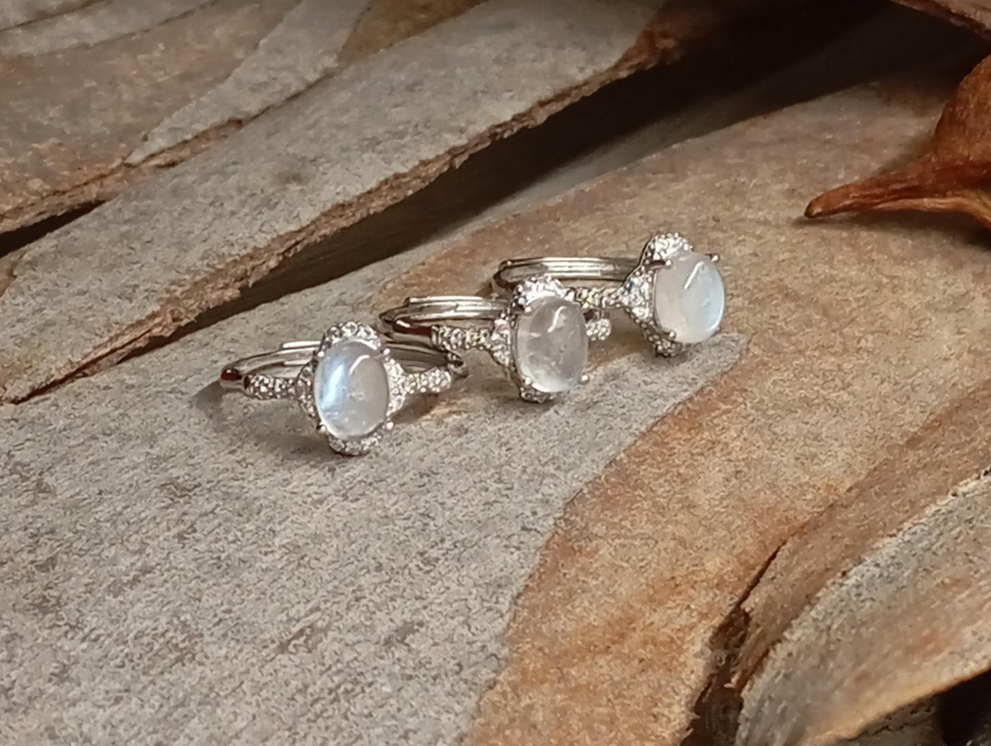 Moonstone finger ring adjustable dainty oval cabochon ring, protection stone, stunning exquisite gorgeous bohemian ring,gift for girlfriend