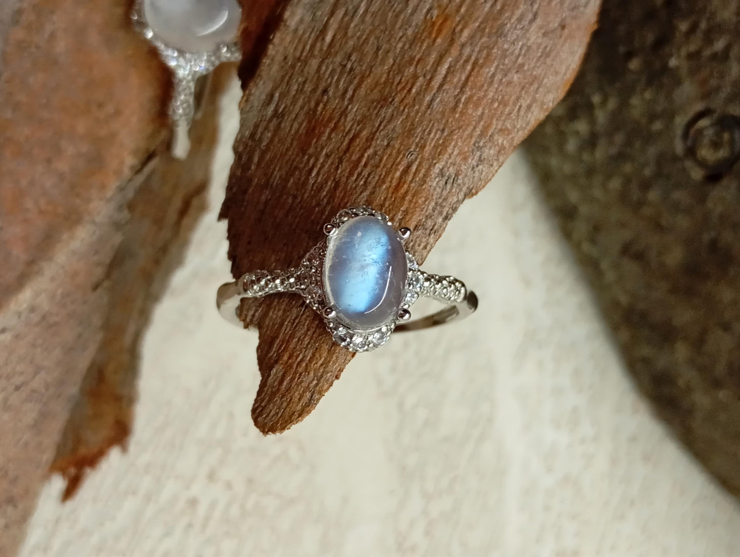 Moonstone finger ring adjustable dainty oval cabochon ring, protection stone, stunning exquisite gorgeous bohemian ring,gift for girlfriend