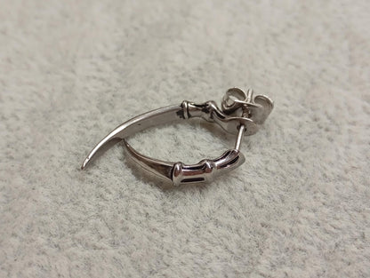 claws earring front back claw earring for men or women, surgical steel, 1pc or pair, Gothic Punk Hippie, party , Piercing, Halloween