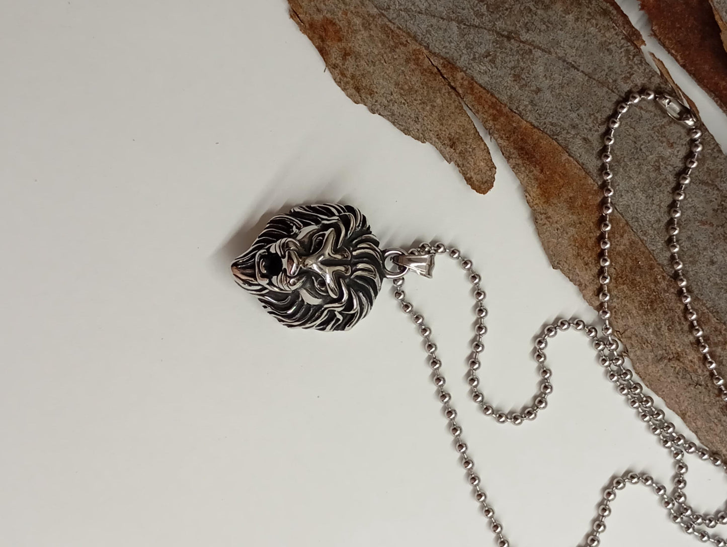 Lion head Pendant Necklace, Animal pendant titanium stainless steel, Domineering Exquisite Fashion, trend punk casual, Gift for Man