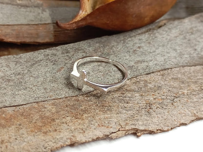 Cross ring 925 sterling silver open finger ring adjustable, charming, minimalist,dainty, church,believer,  Christian cross gift for believer