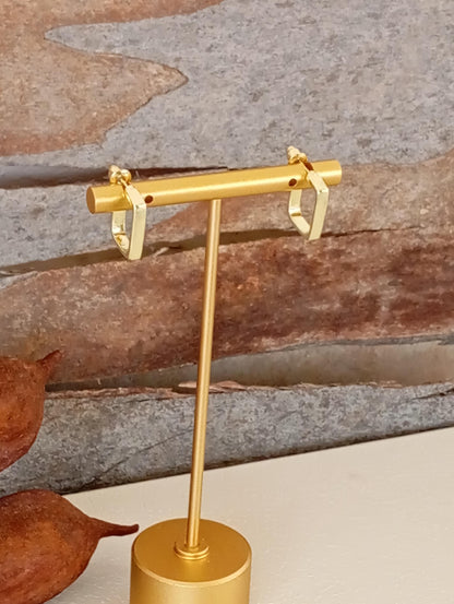 Minimalist square U shape studs earrings, fashion design Earrings, Geometric, Party, Daily Dainty Elegant earrings