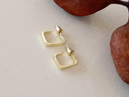 Minimalist square U shape studs earrings, fashion design Earrings, Geometric, Party, Daily Dainty Elegant earrings