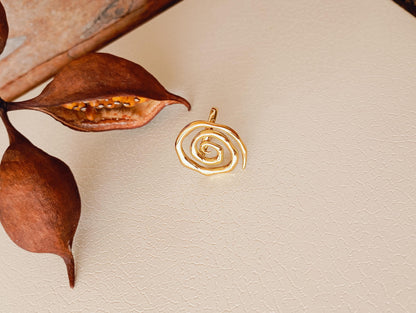 Gold Spiral Open Ring Adjustable  Stainless Steel Statement Ring, Bold Modern Jewelry Gift for Her