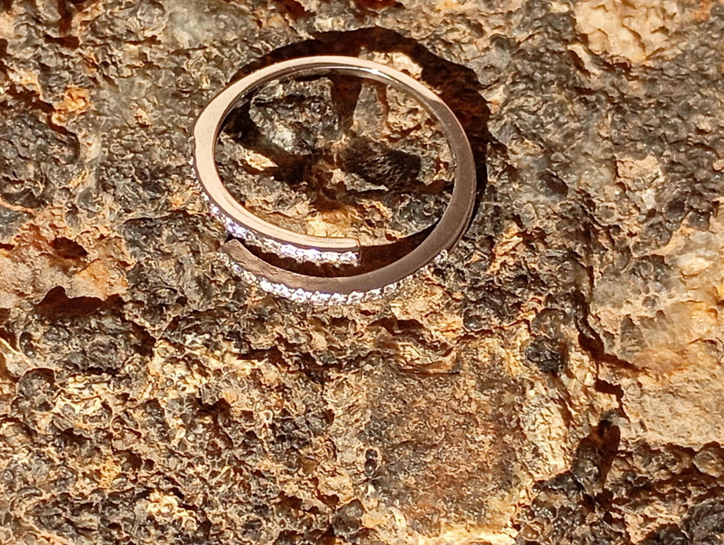 925 Sterling Silver Spiral Ring – Adjustable Open Band with Cubic Zirconia – Dainty Minimalist Wrap Ring – Elegant Gift for Her