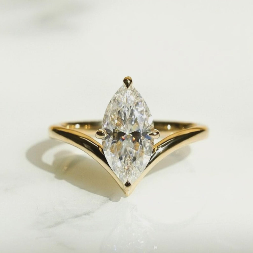 SEÓRA | Axis V Ring, CZ Brass Ring
