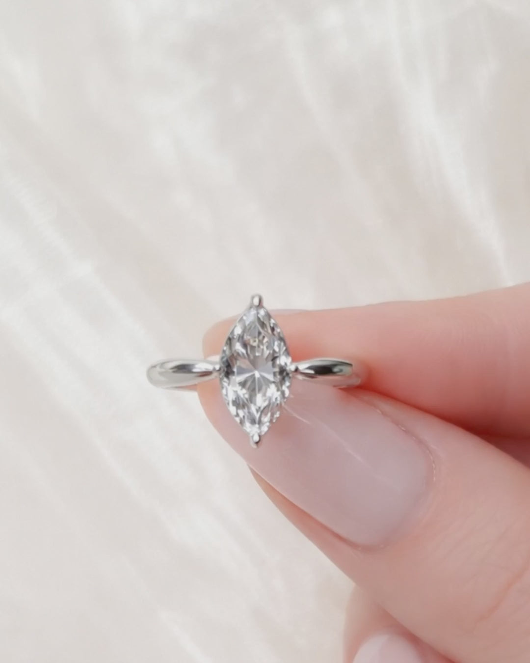 Marquis Cut 2CT Zircon in Sterling Silver Ring | SEÓRA