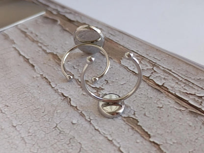 Raw Pyrite Adjustable Ring – Gold Plated Oval Boho Statement Ring