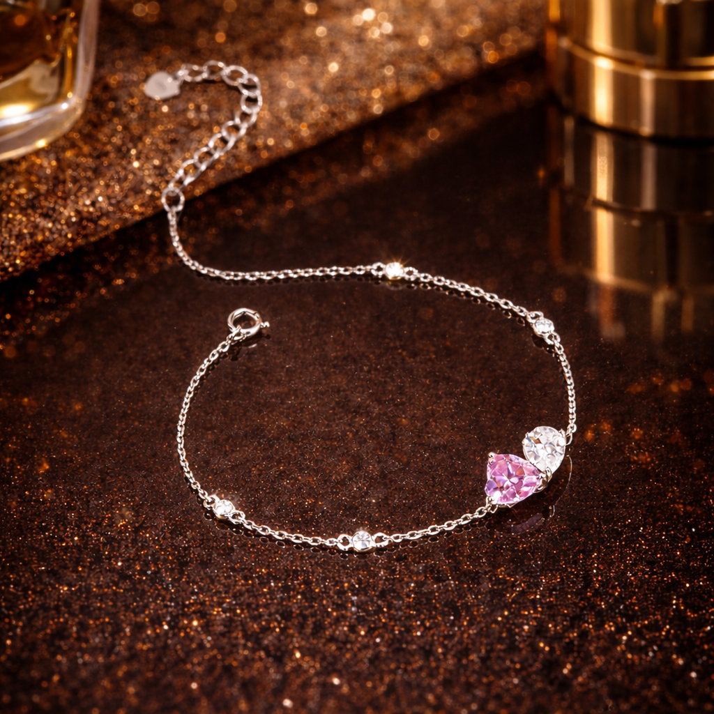 Minimal Zircon Bracelet in Sterling Silver | SEÓRA