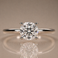 Custom Cut Solitaire 18K Gold or Silver Ring | SEÓRA
