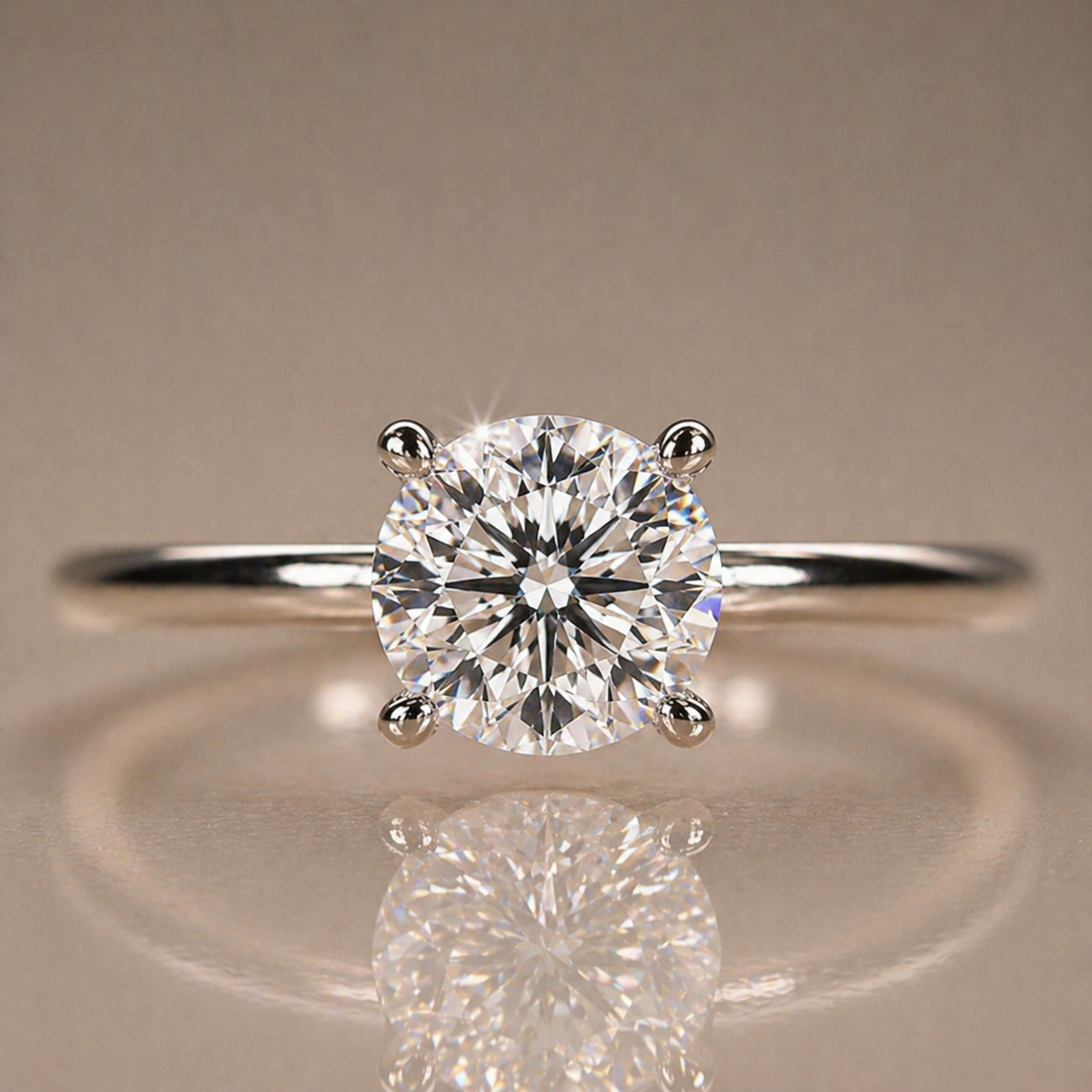 Custom Cut Solitaire 18K Gold or Silver Ring | SEÓRA