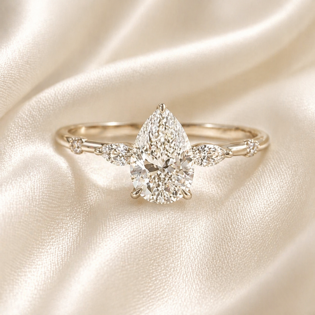 Pear Moissanite Ring 2CT in 18K Gold – Engagement Ring | SEÓRA
