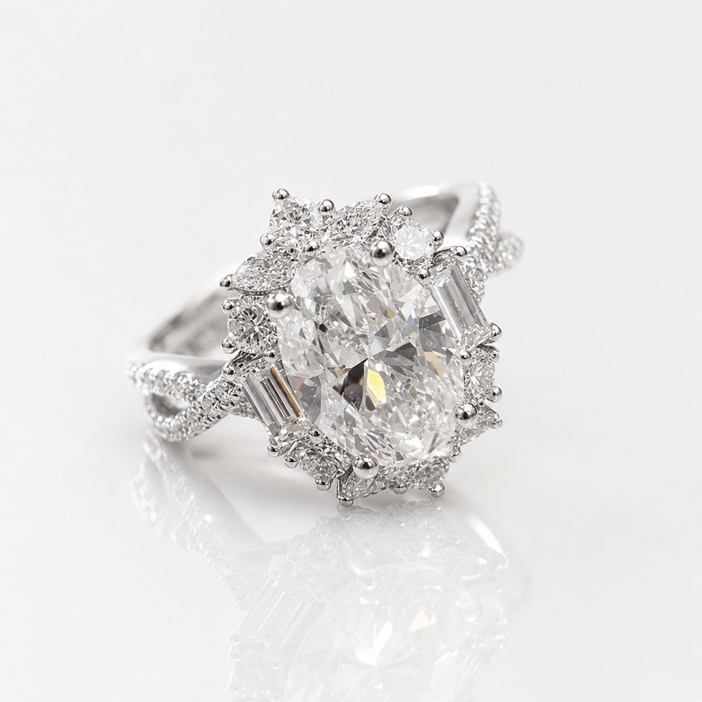 Oval 1ct Moissanite Ring – 925 Sterling Silver Engagement Ring | SEÓRA