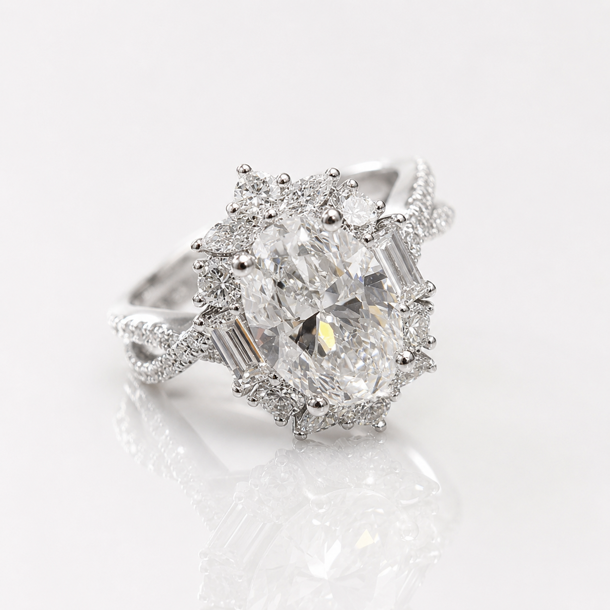 Oval 1ct Moissanite Ring – 925 Sterling Silver Engagement Ring | SEÓRA
