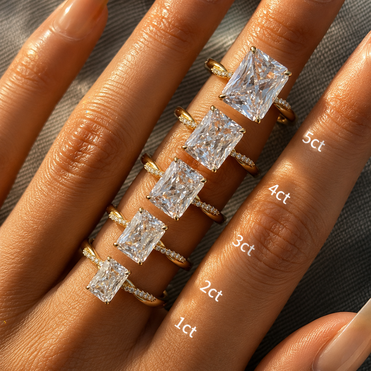 Custom Moissanite Engagement Ring | 1–6 CT | All Stone Cuts | 925 Sterling Silver | SEÓRA