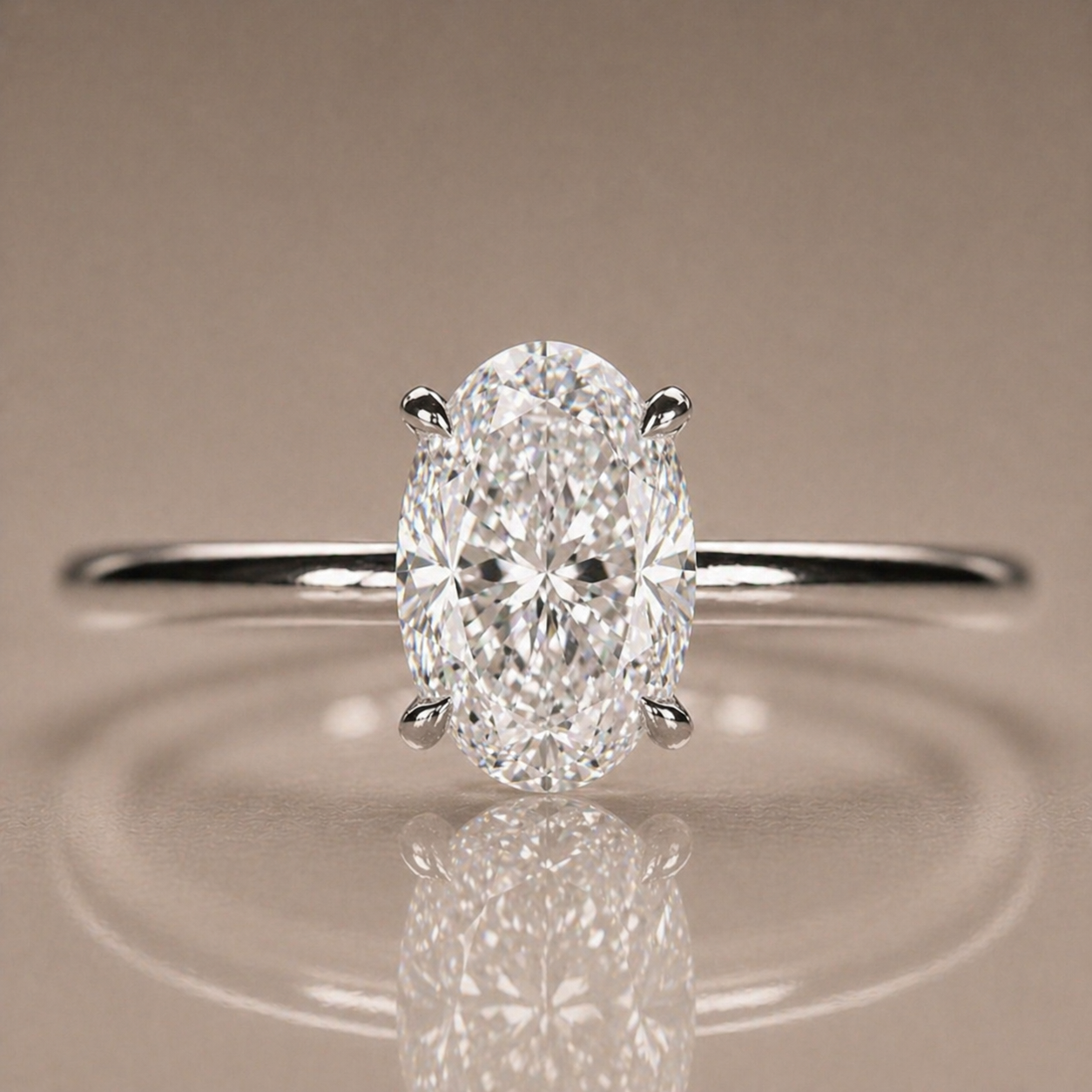 Custom Cut Solitaire 18K Gold or Silver Ring | SEÓRA