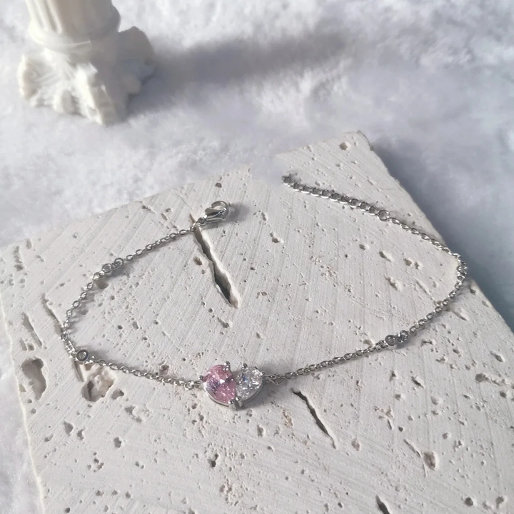 Minimal Zircon Bracelet in Sterling Silver | SEÓRA