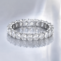 Oval Moissanite Eternity Ring in Silver | Wedding Band | Anniversary Ring | SEORA