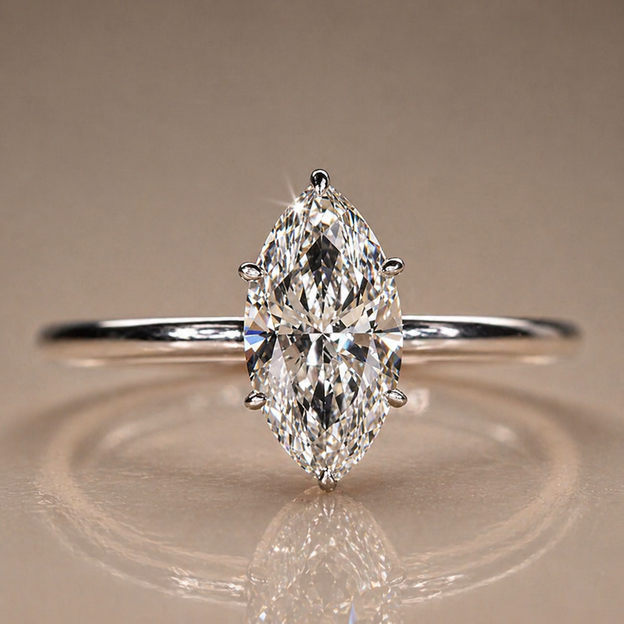 Custom Cut Solitaire 18K Gold or Silver Ring | SEÓRA