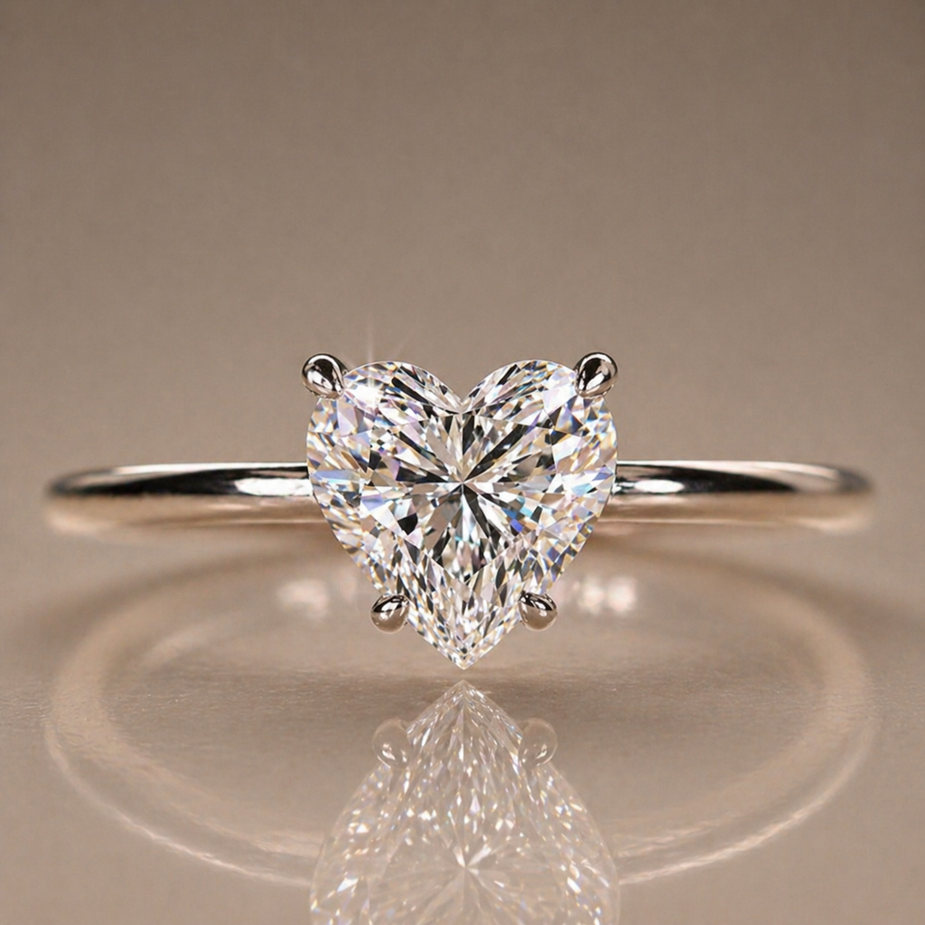 Custom Cut Solitaire 18K Gold or Silver Ring | SEÓRA