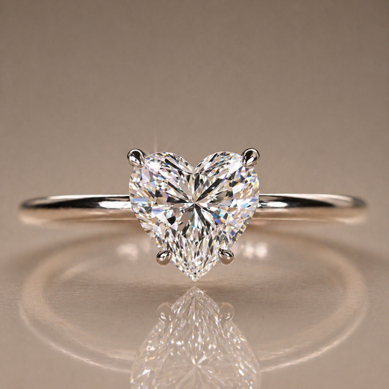 Custom Cut Solitaire 18K Gold or Silver Ring | SEÓRA