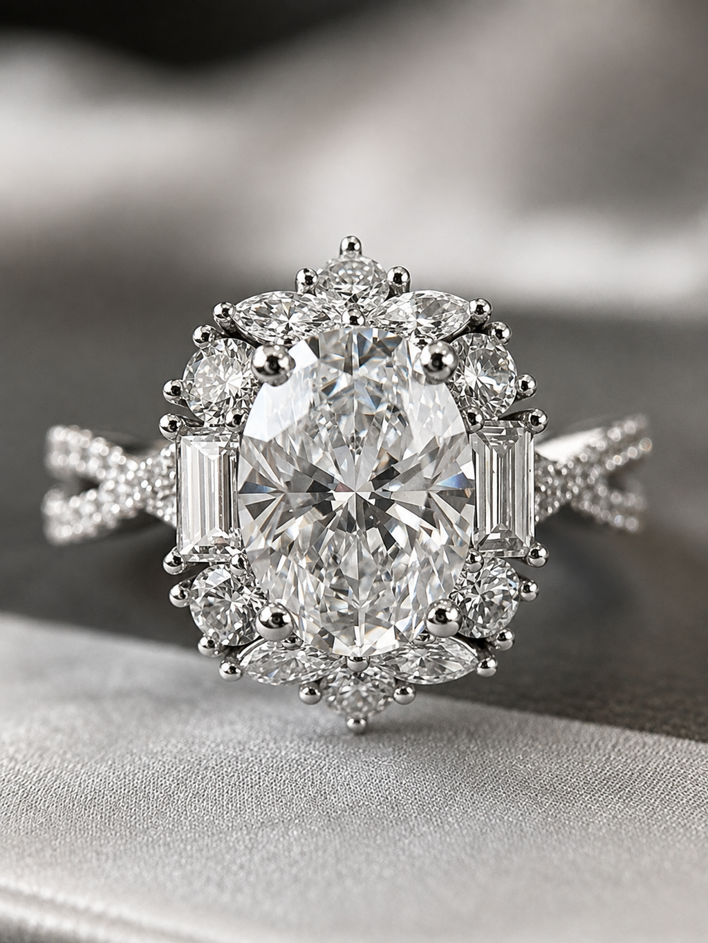 Oval 1ct Moissanite Ring – 925 Sterling Silver Engagement Ring | SEÓRA