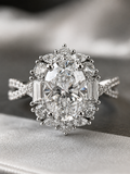 Oval 1ct Moissanite Ring – 925 Sterling Silver Engagement Ring | SEÓRA