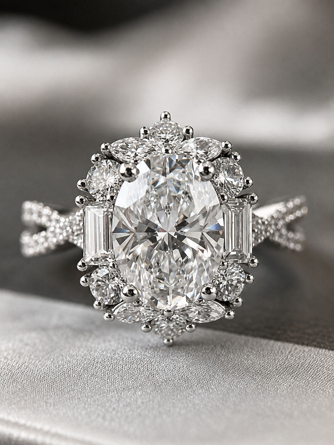 Oval 1ct Moissanite Ring – 925 Sterling Silver Engagement Ring | SEÓRA